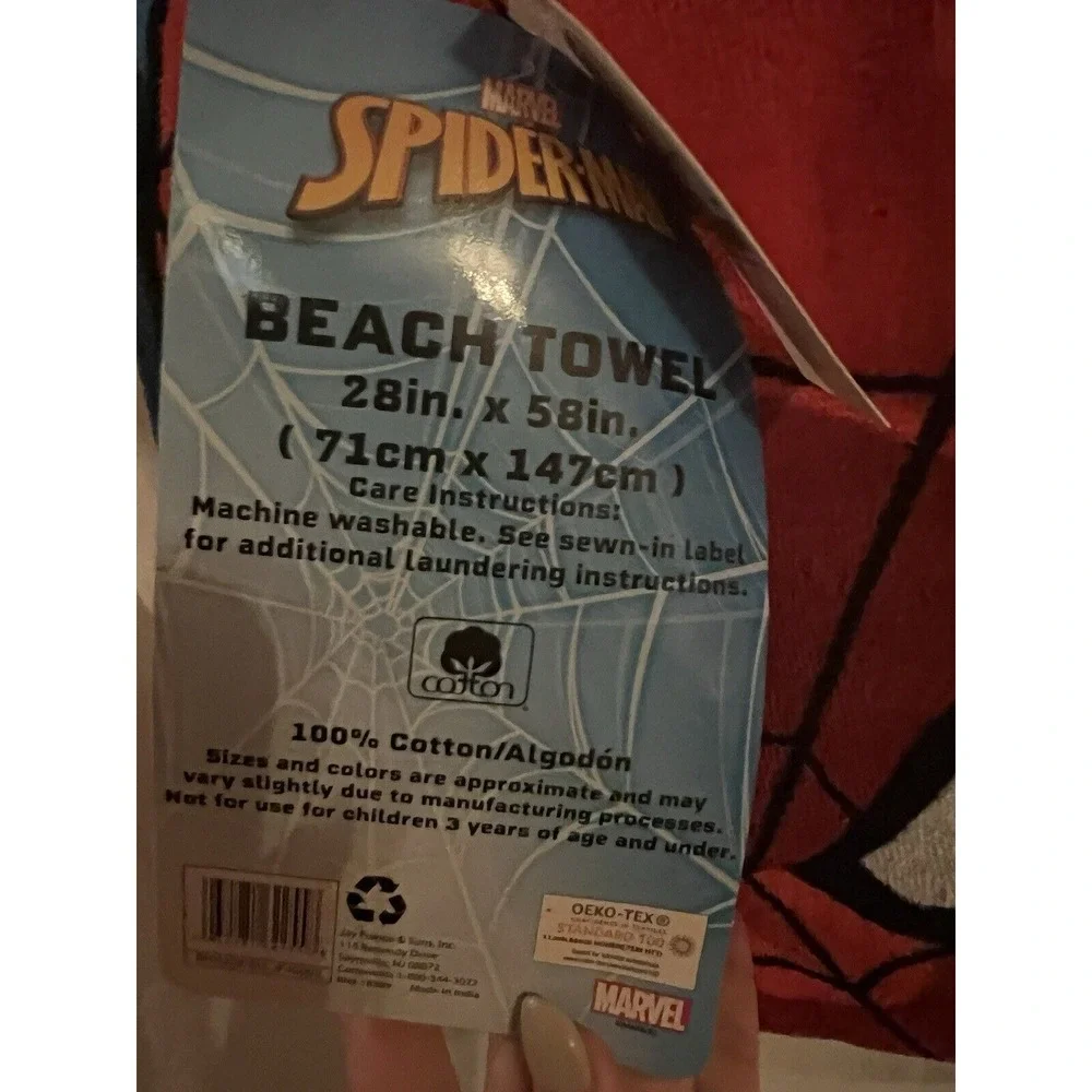 Spiderman‎ Marvel Beach Towel 28 x 58 - 100% Cotton - New With Tags